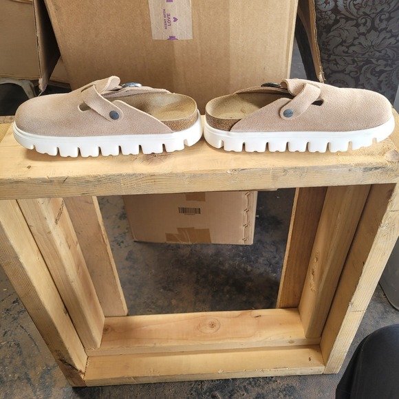 Birkenstock Papilio Sandals Womens US 6 EU37 Tan Slip On Mule Clogs - Picture 4 of 7